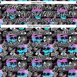 Custom Black White 3D Pattern Design Rave Psychedelic Skull Authentic Baseball Jersey