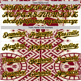 Custom Cream Black Red-Yellow 3D Pattern Design Burner Costumes Tribal Skull Authentic Baseball Jersey