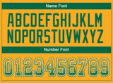 Custom Gold Kelly Green-White Drift Fashion Football Jersey