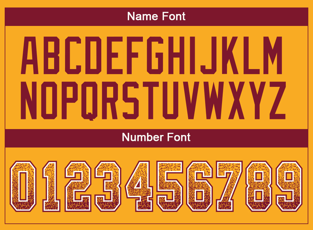 Custom Gold Crimson-White Drift Fashion Football Jersey