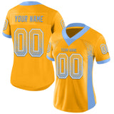 Custom Gold Powder Blue-White Drift Fashion Football Jersey