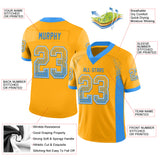 Custom Gold Powder Blue-White Drift Fashion Football Jersey