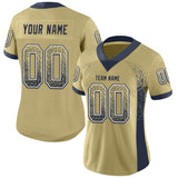 Custom Vegas Gold Navy-White Drift Fashion Football Jersey
