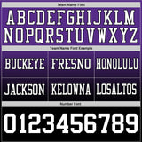 Custom Purple White-Black Mesh Authentic Fade Fashion Football Jersey