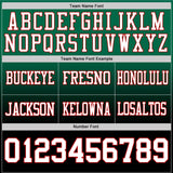 Custom Kelly Green White Black-Red Mesh Authentic Fade Fashion Football Jersey