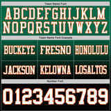 Custom Kelly Green White Black-Orange Mesh Authentic Fade Fashion Football Jersey