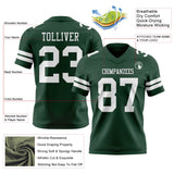 Custom Green White Mesh Authentic Football Jersey