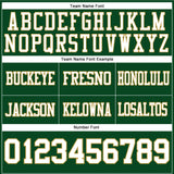 Custom Green White-Old Gold Mesh Authentic Football Jersey