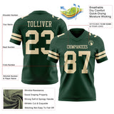 Custom Green Cream Mesh Authentic Football Jersey