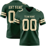 Custom Green Cream Mesh Authentic Football Jersey