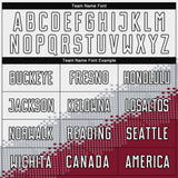 Custom White Gray Crimson-Black Gradient Geometric Shape Sublimation Soccer Uniform Jersey