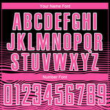 Custom Black Pink-White Gradient Line Sublimation Soccer Uniform Jersey