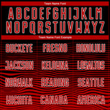 Custom Black Red-White Gradient Line Sublimation Soccer Uniform Jersey