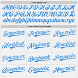 Custom White Electric Blue Pinstripe Electric Blue Authentic Two Tone Baseball Jersey