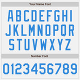 Custom White Electric Blue Pinstripe Electric Blue Authentic Two Tone Baseball Jersey