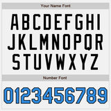 Custom White Electric Blue Pinstripe Black Authentic Two Tone Baseball Jersey