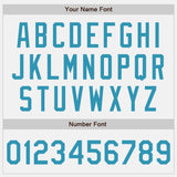 Custom White Panther Blue Pinstripe Panther Blue Authentic Two Tone Baseball Jersey