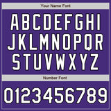 Custom Purple Black Pinstripe White Authentic Two Tone Baseball Jersey