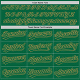 Custom Graffiti Pattern Kelly Green-Old Gold 3D Scratch Authentic Baseball Jersey