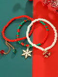 Christmas Beaded Bracelet Set