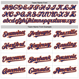 Custom White Pinstripe Royal-Orange Authentic Fade Fashion Baseball Jersey
