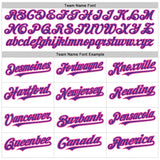 Custom White Pinstripe Purple-Pink Authentic Fade Fashion Baseball Jersey
