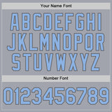 Custom Gray Light Blue-Steel Gray Authentic Sleeveless Baseball Jersey