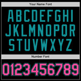 Custom Black Pink-Teal Authentic Sleeveless Baseball Jersey