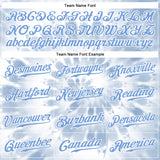 Custom Tie Dye White-Light Blue 3D Watercolor Authentic Baseball Jersey