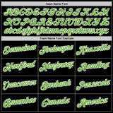 Custom Black Neon Green-White Authentic Baseball Jersey
