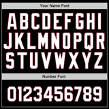 Custom Black White-Crimson Authentic Baseball Jersey