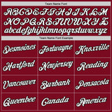 Custom Crimson White-Black Authentic Baseball Jersey