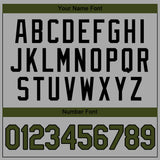 Custom Gray Olive-Black Authentic Memorial Day Baseball Jersey