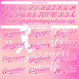 Custom Pink White 3D Pink Ribbon Breast Cancer Awareness Month Women Health Care Support Authentic Baseball Jersey