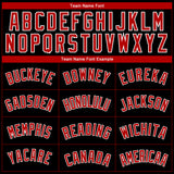 Custom Black Red-White Side Panel Abstract Lines Authentic City Edition Basketball Jersey