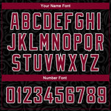 Custom Black Maroon-White Flower Authentic City Edition Basketball Jersey