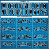 Custom Blue Black-White Halftone Authentic City Edition Basketball Jersey