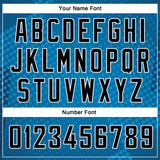 Custom Blue Black-White Halftone Authentic City Edition Basketball Jersey