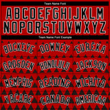 Custom Red Black-White Triangle Shapes Authentic City Edition Basketball Jersey