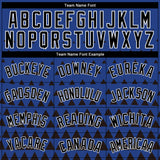 Custom Royal Black-White Triangle Shapes Authentic City Edition Basketball Jersey