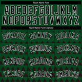 Custom Green Black-White Triangle Shapes Authentic City Edition Basketball Jersey