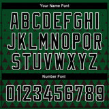 Custom Green Black-White Triangle Shapes Authentic City Edition Basketball Jersey