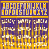 Custom Purple Gold-White Halftone Authentic City Edition Basketball Jersey