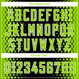 Custom Black Neon Green-White Halftone Authentic City Edition Basketball Jersey