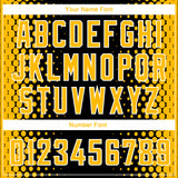 Custom Black Gold-White Halftone Authentic City Edition Basketball Jersey