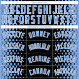 Custom Black Light Blue-White Halftone Authentic City Edition Basketball Jersey