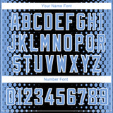 Custom Black Light Blue-White Halftone Authentic City Edition Basketball Jersey