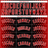 Custom Black Red-White Halftone Authentic City Edition Basketball Jersey