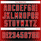 Custom Black Red-White Halftone Authentic City Edition Basketball Jersey