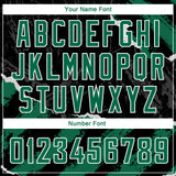 Custom Black Kelly Green-White 3D Pattern Design Torn Paper Style Authentic Basketball Jersey